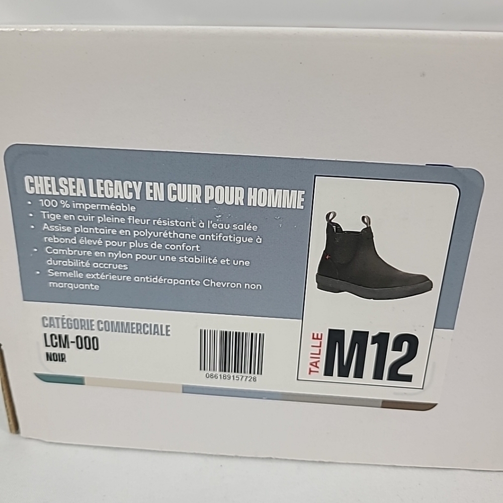 NEW XTRATUF Men's Legacy Leather Chelsea Black Boot (LCM-000-BLK) Sz 12 - Picture 9 of 9